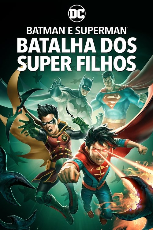 Capa do filme Batman e Superman: Batalha dos Super Filhos